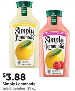 Fareway Simply Lemonade select varieties, 89 oz offer