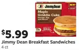 Fareway Jimmy Dean Breakfast Sandwiches offer
