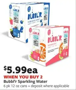 Fareway Bubbl❜r Sparkling Water offer