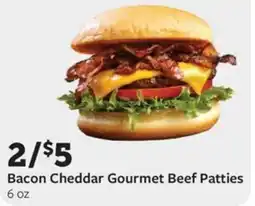 Fareway Bacon Cheddar Gourmet Beef Patties 6 oz offer