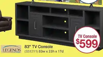American Furniture Warehouse 83" TV Console offer