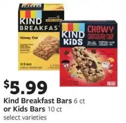 Fareway Kind Breakfast Bars 6 ct or Kids Bars 10 ct offer