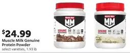 Fareway Muscle Milk Genuine Protein Powder select varieties, 1.93 lb offer