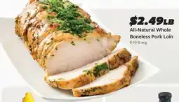 Fareway All-Natural Whole Boneless Pork Loin 8-10 lb avg offer