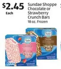 Sundae shoppe Chocolate or Strawberry Crunch Bars