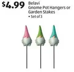 Aldi Belavi Gnome Pot Hangers or Garden Stakes offer