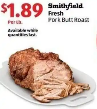 Aldi Smithfield Fresh Pork Butt Roast offer