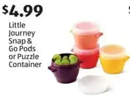 Aldi Little Journey Snap & Go Pods or Puzzle Container offer