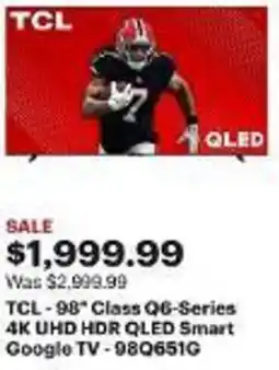 Best Buy TCL-98* Class QG-Series 4K UHD HDR QLED Smart Google TV-980651G offer