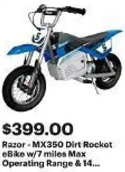 Best Buy Razor-MX350 Dirt Rocket eBike w/7 miles Max Operating Range & 14... offer