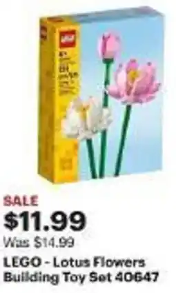 Best Buy LEGO-Lotus Flowers Building Toy Set 40647 offer