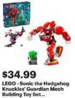 Best Buy LEGO-Sonic the Hedgehog Knuckles' Guardian Mech Building Toy Set... offer