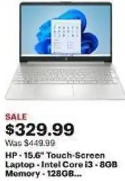 Best Buy HP-15.6" Touch-Screen Laptop - Intel Core i3 - 8GB Memory-128GB... offer