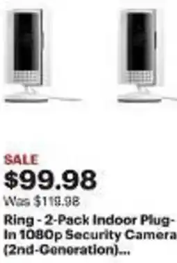 Best Buy Ring-2-Pack Indoor Plug- In 1080p Security Camera (2nd-Generation)….. offer