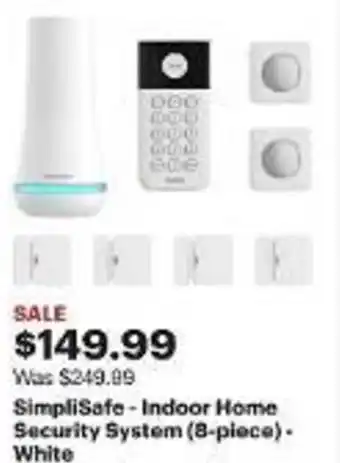 Best Buy SimpliSafe - Indoor Home Security System (8-piece) - White offer