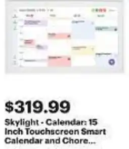 Best Buy Skylight - Calendar: 15 Inch Touchscreen Smart Calendar and Chore... offer