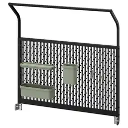 GrillskÄr Back panel for outdoor kitchen, black, 33 7/8x34 1/4