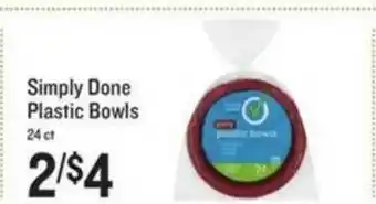 Lowes Foods Simply Done Plastic Bowls offer