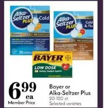 Pavilions Bayer Or Alka-seltzer Plus offer