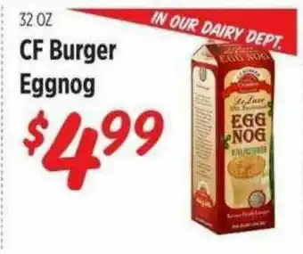 Rouses Cf Burger Eggnog offer