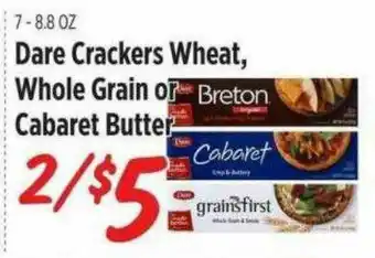 Rouses Dare Crackers Wheat, Whole Grain Or Cabaret Butter offer