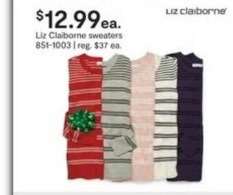 JC Penney Liz Claiborne Sweaters offer