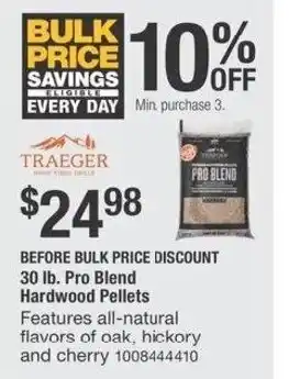 The Home Depot 30 lb. Pro Blend Hardwood Pellets offer