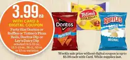 Mariano's Party Size Doritos or Ruffles or Totino's Pizza Rolls, Doritos Dip or Lay's Dairy Dip offer