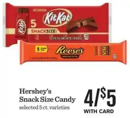 Mariano's Hershey's Snack Size Candy offer