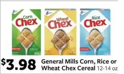 Fareway General Mills Corn, Rice or Wheat Chex Cereal 12-14 oz offer