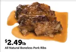 Fareway All Natural Boneless Pork Ribs offer