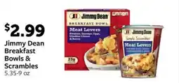 Fareway Jimmy Dean Breakfast Bowls & Scrambles offer