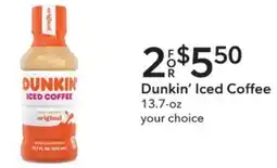 Publix Dunkin' Iced Coffee offer