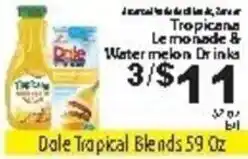 Fine Fare Tropicana Lemonade & Water melon Drinks offer