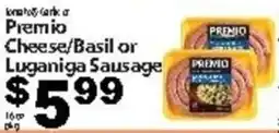Fine Fare Premio Cheese/Basil or Luganiga Sausage offer