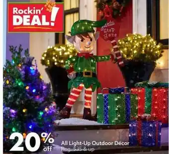 Big Lots 20% Off All Light-up Outdoor Décor offer