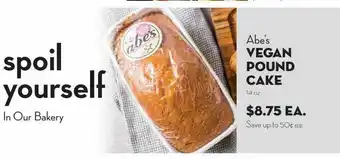 Bristol Farms Abe's Vegan Pound Cake offer