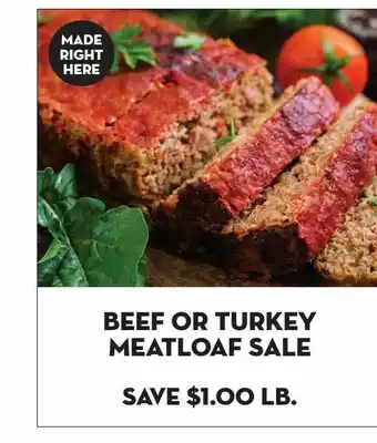 Beef Or Turkey Meatloaf Sale