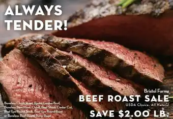 Bristol Farms Beef Roast Sale offer