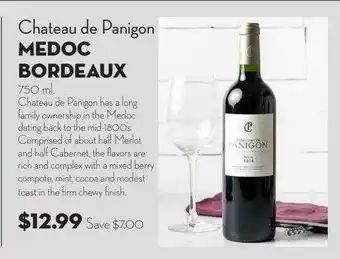 Bristol Farms Chateau De Panigon Medoc Bordeaux offer