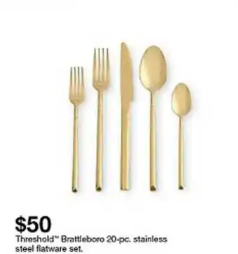 Target Threshold Brattleboro 20-pc. Stainless Steel Flatware Set offer