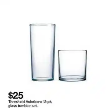 Target Threshold Asheboro 12-pk Glass Tumbler Set offer