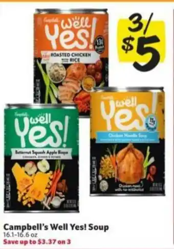 Winn Dixie Campbell's Well Yes! Soup offer