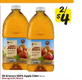 Winn Dixie Se Grocers 100% Apple Cider offer