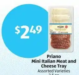 Aldi Priano Mini Italian Meat and Cheese Tray offer