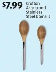 Aldi Crofton Acacia and Stainless Steel Utensils offer