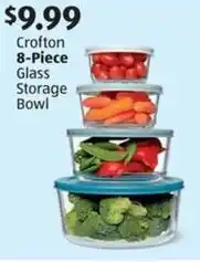 Aldi Crofton 8-Piece Glass Storage Bowl offer