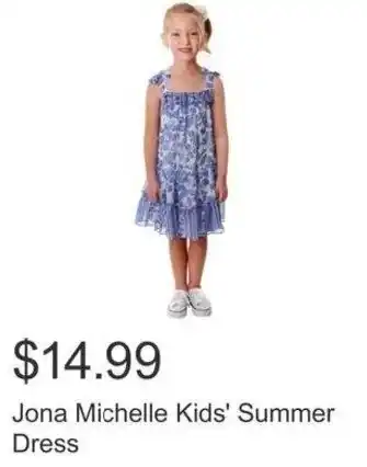 Costco Jona Michelle Kids' Summer Dress offer