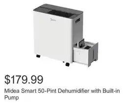 Costco Midea Smart 50-Pint Dehumidifier with Built-in Pump offer