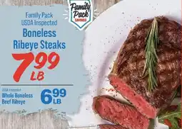 IGA Family Pack USDA Inspected Boneless Ribeye Steaks offer